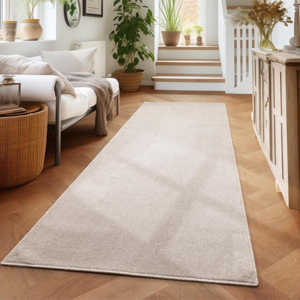 Modern Halı Salon Mutfak Oda Büro Halısı Yumuşak Kısa Havlı Kırçıllı Desen Krem - Image 1