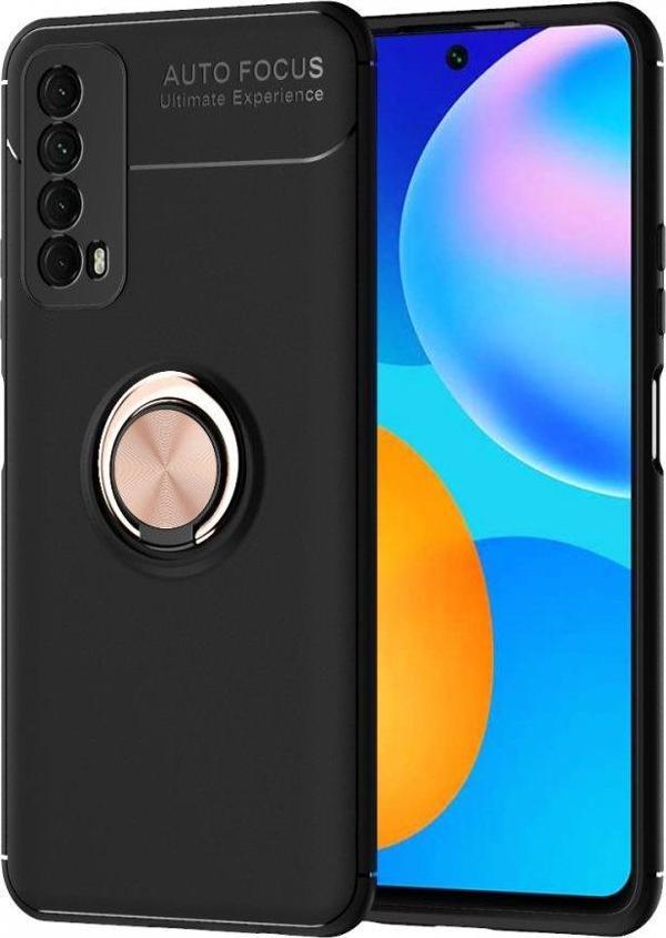 Huawei P Smart 2021 Kılıf Yatay ve Dikey Stand Özellikli içi Petekli Yüzüklü Silikon Range Kapak - Image 1