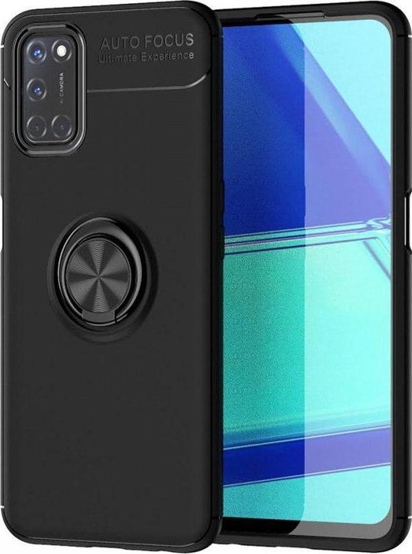 Oppo A92 Kılıf Yatay ve Dikey Stand Özellikli içi Petekli Yüzüklü Silikon Range Kapak - Image 1