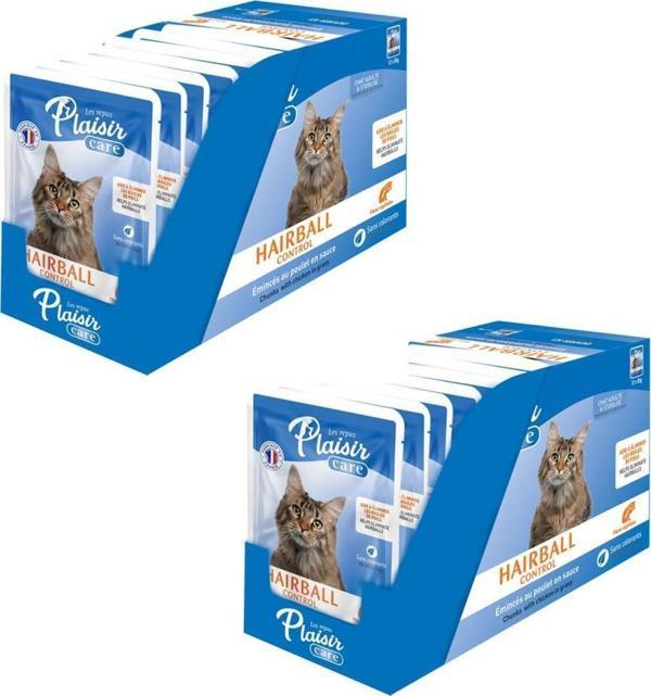 Plaisir Care 85Gr Pouch Hairball Control - Tüy yumağı Kontrol 24Adet Yaş Kedi Maması - Image 1