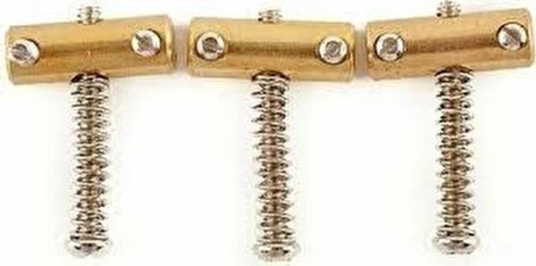 Fender American Vintage Telecaster Compensated Bridge Saddles Brass Köprü Yedek Parça - Image 1