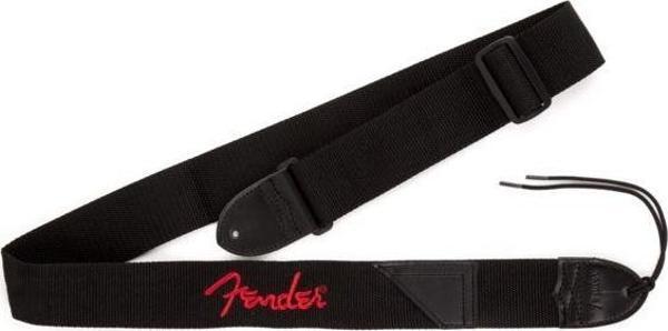 Fender Logo Siyah/Kırmızı Logo Gitar Askısı - Image 1