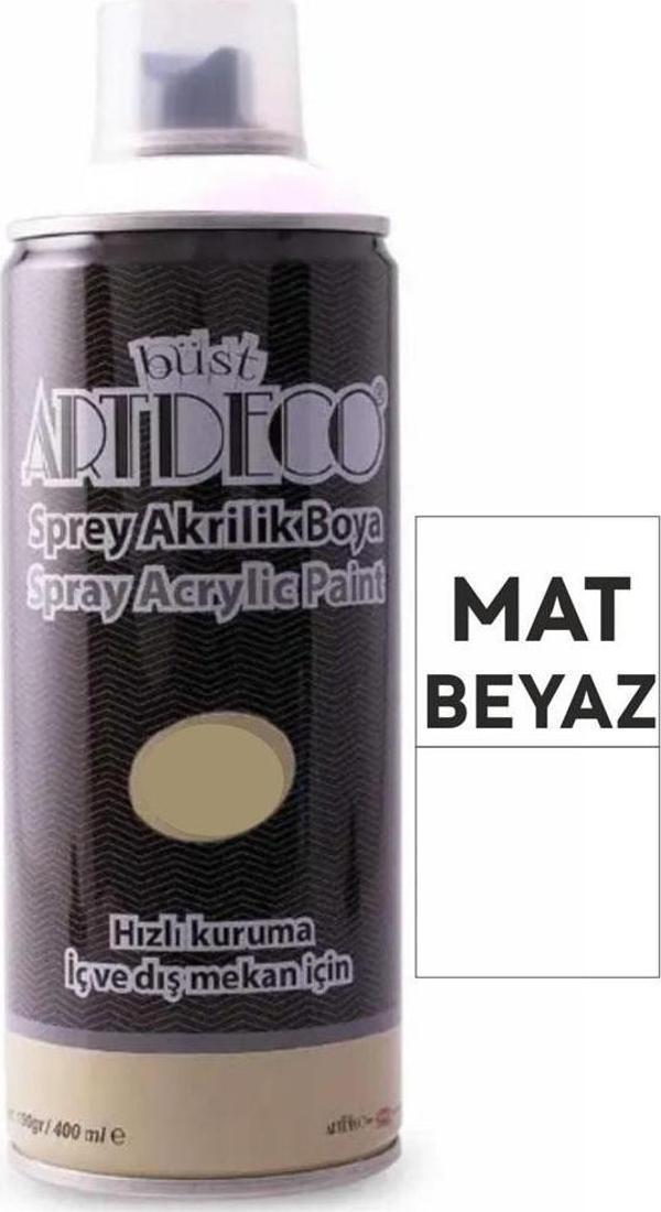 Artdeco Akrilik Sprey Boya 400 ML Mat Beyaz M060 - Image 1