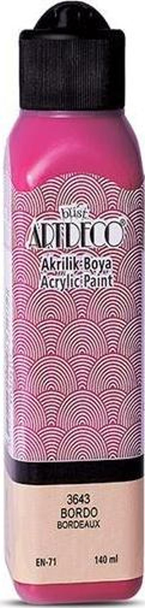 Artdeco Akrilik Boya 140 ML Bordo 070R-3643 - Image 1