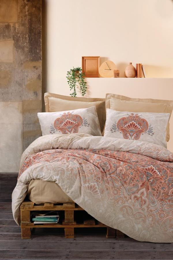 Cotton Box Bohem Çift Kişilik Nevresim Takımı Loreta Bej - Image 1