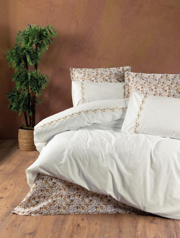 Cotton Box Majestic Çift Kişilik Nevresim Takımı Polite Tarçın - Image 1