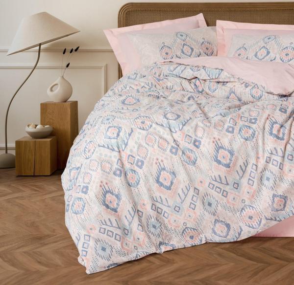 Cotton Box Ethnic Çift Kişilik Nevresim Takımı Mosola Somon - Image 1