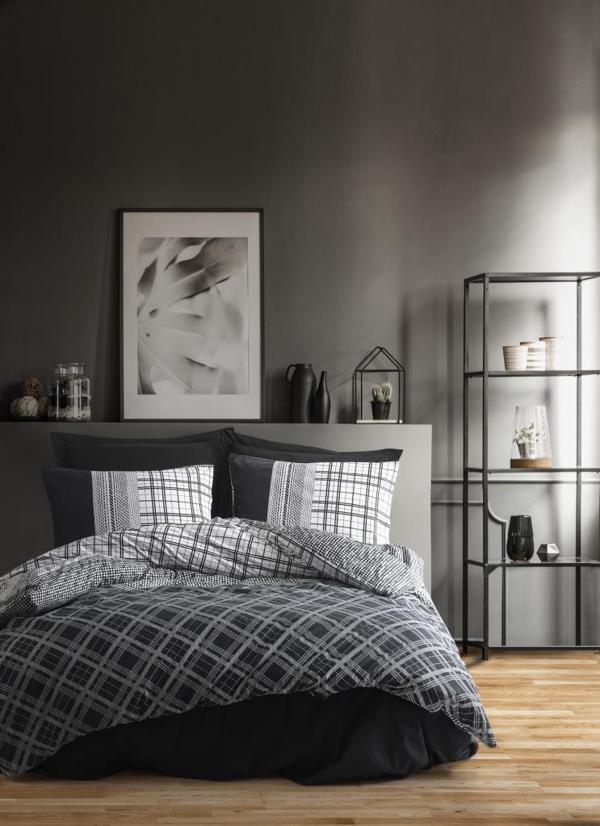 Cotton Box Masculine Çift Kişilik Nevresim Takımı Carlos Siyah - Image 1