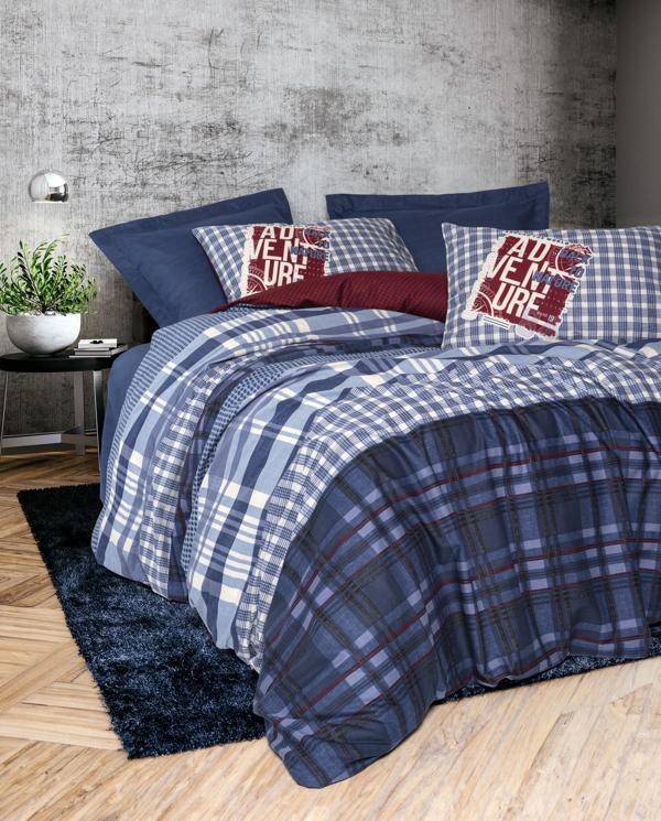 Cotton Box Masculine Çift Kişilik Nevresim Takımı Roger Lacivert - Image 1