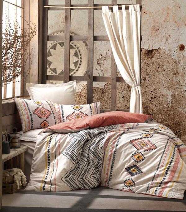 Cotton Box Ethnic Tek Kişilik Nevresim Takımı Felix Kiremit - Image 1