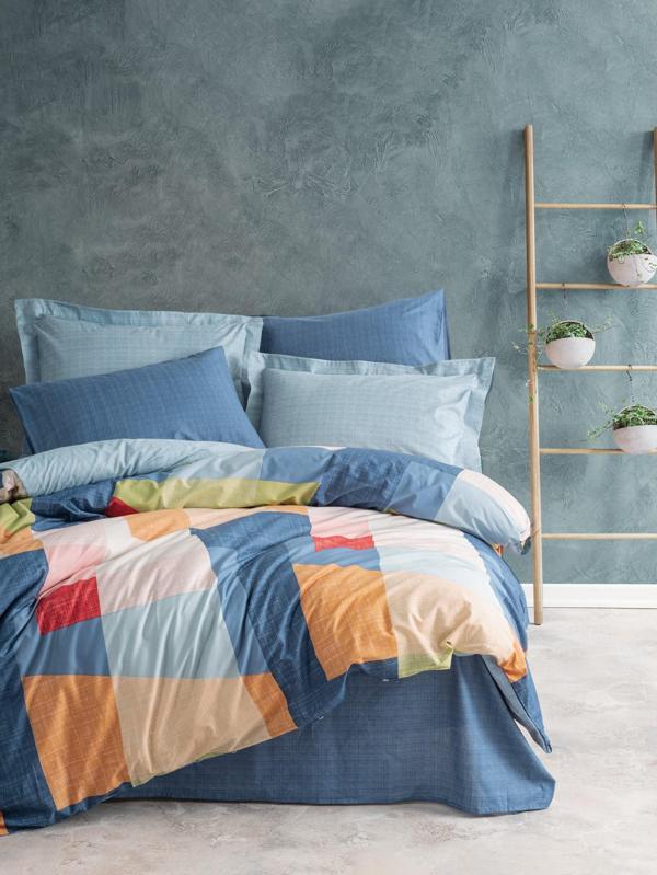 Cotton Box Modern Çift Kişilik Nevresim Takımı Cosy Mavi - Image 1