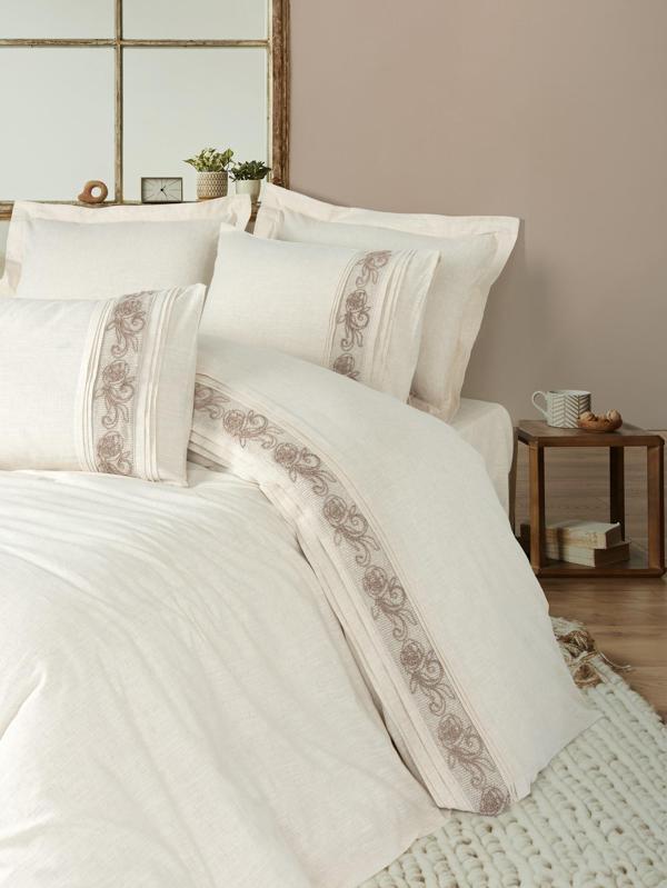 Cotton Box Inborn Çift Kişilik Nevresim Takımı Floro Bej - Image 1