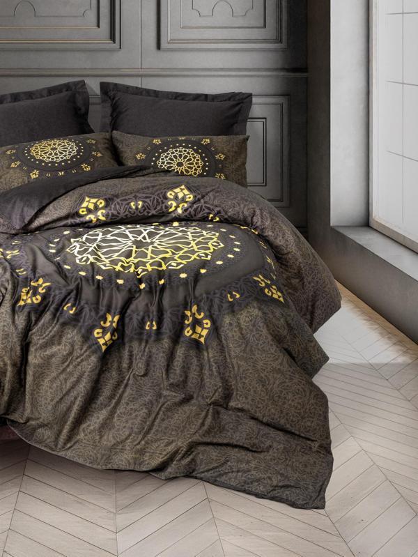 Cotton Box Palace Saten Çift Kişilik Nevresim Takımı Togay Antrasit - Image 1