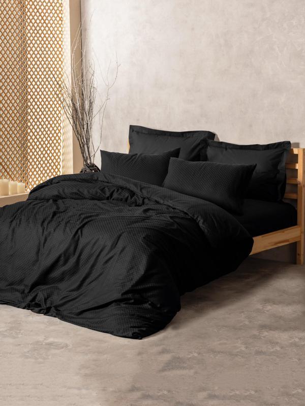 Cotton Box Plaid Ranforce Çift Kişilik Nevresim Takımı Siyah - Image 1