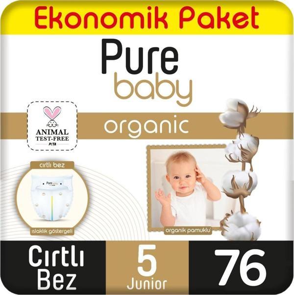 Pure Baby Organik Bebek Bezi Ekonomik Paket 5 Beden 76 Adet - Image 1