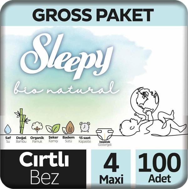 Sleepy Bio Natural Bebek Bezi 4 Beden Gross Paket 100 Adet - Image 1