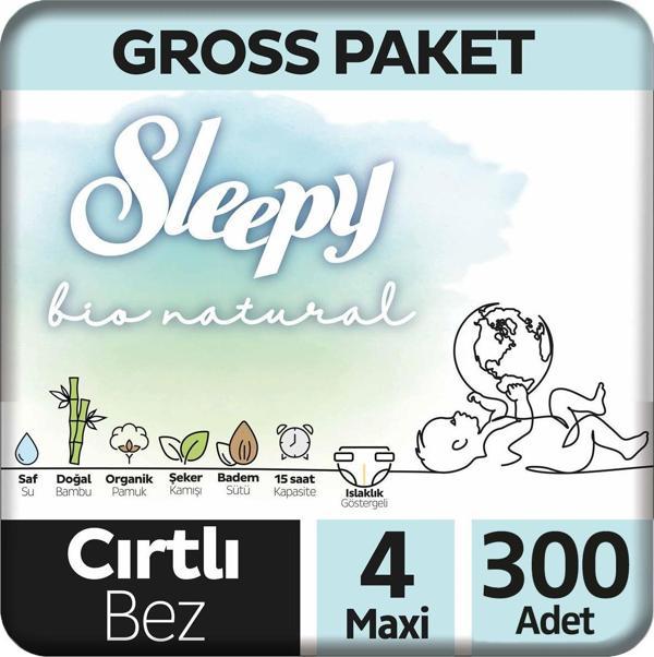 Sleepy Bio Natural Bebek Bezi 4 Beden Gross Paket 100x3 300 Adet - Image 1