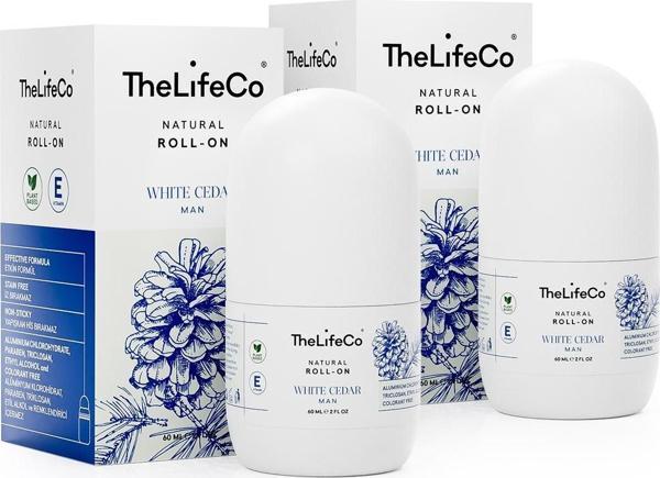 TheLifeCo Doğal Roll-on Deodorant White Cedar(Men) 60ml x2 - Image 1