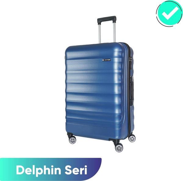 Vegmann Delphin Mavi Büyük Boy Valiz - Image 1