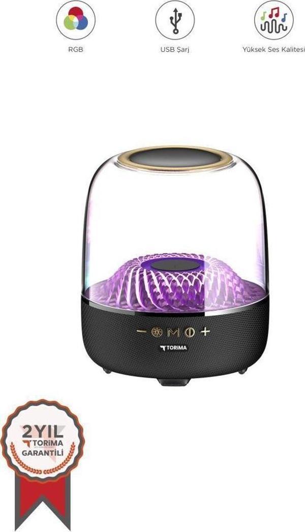 Torima D33 Siyah Taşınabilir Kablosuz Bluetooth Hoparlör - Image 1