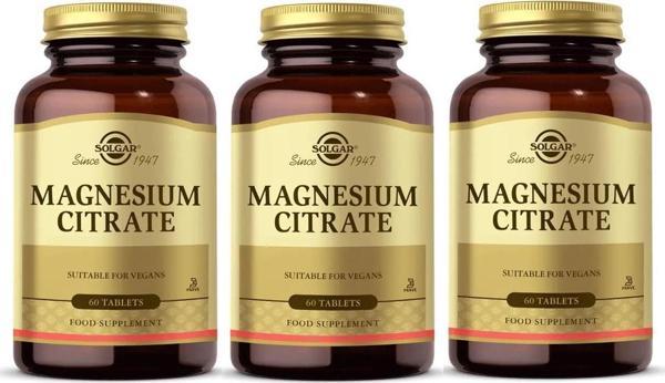 Solgar Magnesium Citrate 200 mg 60 Tablet 3 Adet - Image 1