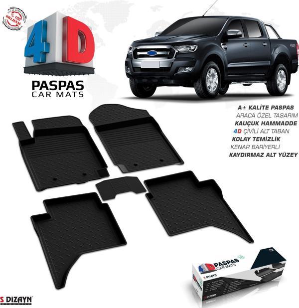 Ford Ranger 4D Havuzlu Paspas 2015-2023 A+Kalite - Image 1