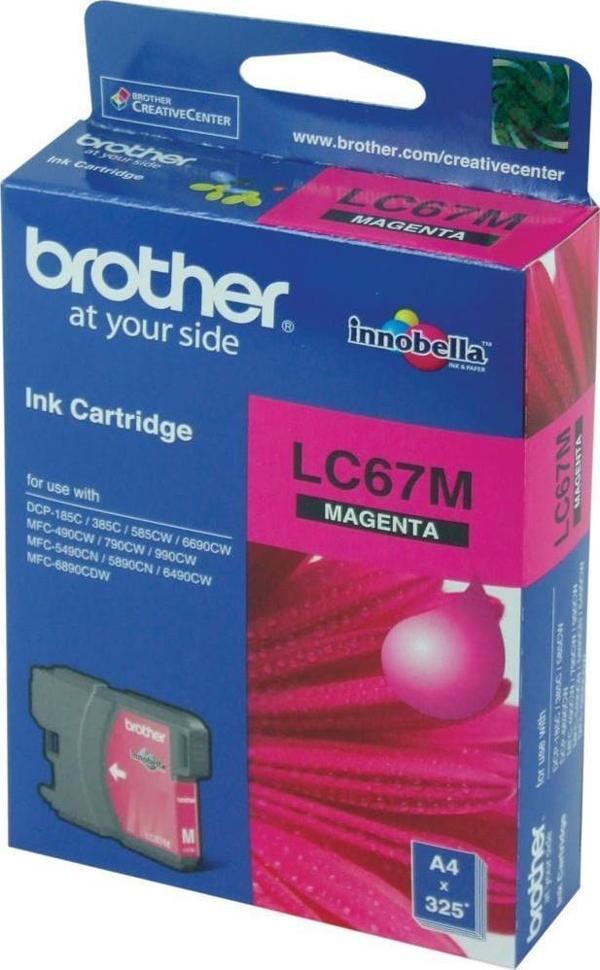 Brother LC-67M Magenta Kırmızı 325 Sayfa Kartuş DCP-185-385 MFC-490-615-790-795-990-5490-5890-6490-6 - Image 1