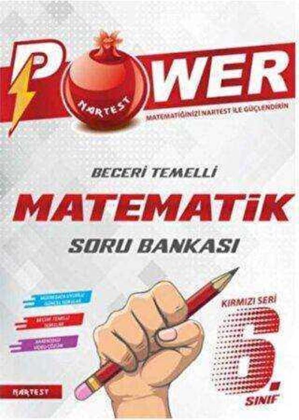 6. Sınıf Kırmızı Power Matematik Soru Bankası nartest - Otopsi Yayınevi - Image 1