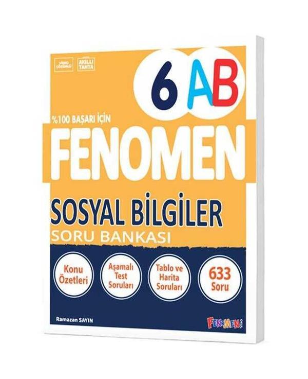 Fenomen Yayınları 6. Sınıf Sosyal Bilgiler A-B Soru Bankası - Otopsi Yayınevi - Image 1