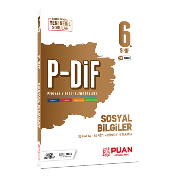 Puan Yayınları 6. Sınıf Sosyal Bilgiler PDİF Konu Anlatım Föyleri - Puan Yayınları - Image 1