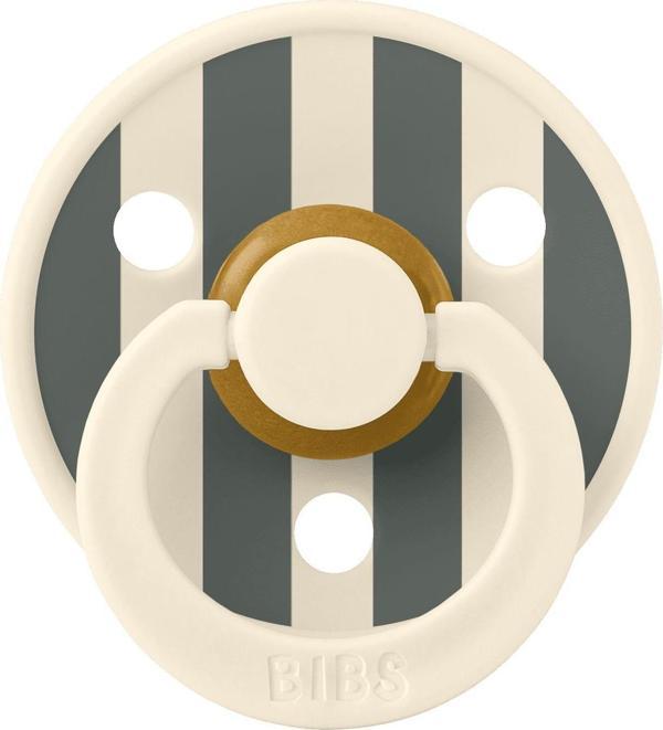 Bibs Studio Colour Block Kauçuk Emzik - Ivory/Pine 0-6 Ay - Image 1