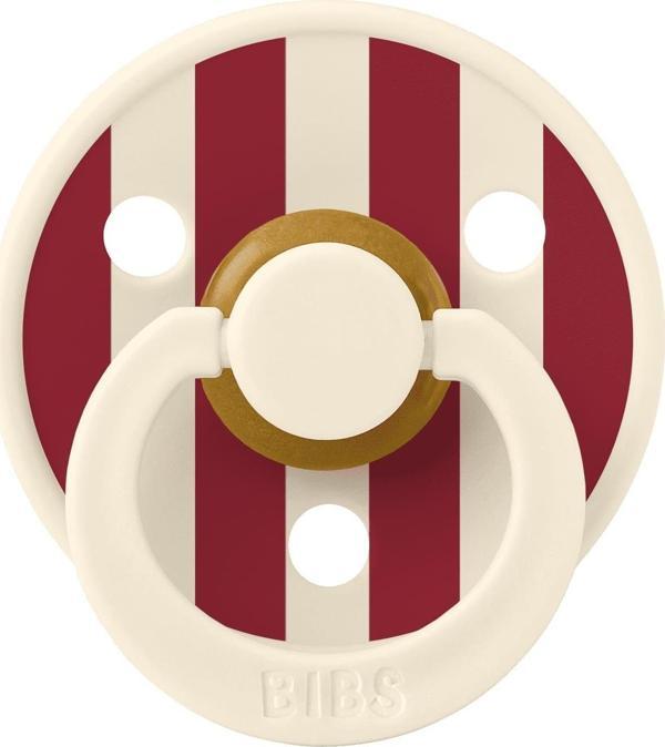 Bibs Studio Colour Block Kauçuk Emzik - Ivory/Ruby 6-18 Ay - Image 1