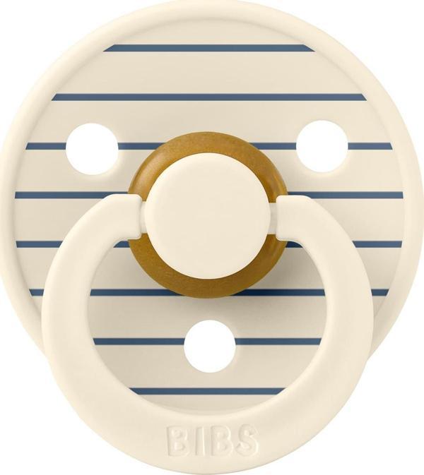 Bibs Studio Colour Pin Anatomik Emzik-Ivory/ Steel 6-18 Ay - Image 1