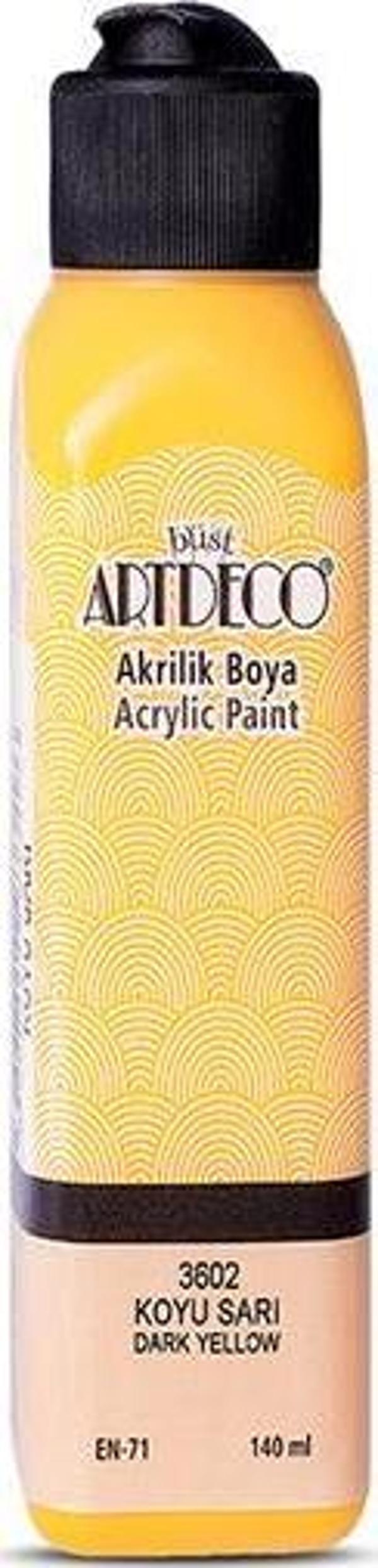Artdeco Akrilik Boya 140 ML Koyu Sarı 070R-3602 - Image 1
