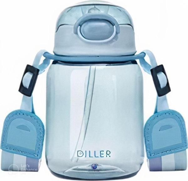 Vagonlife Matara Tritan 500Ml Sızdırmaz-Koku Yapmaz Pipetli Diller D64 Mavi - Image 1