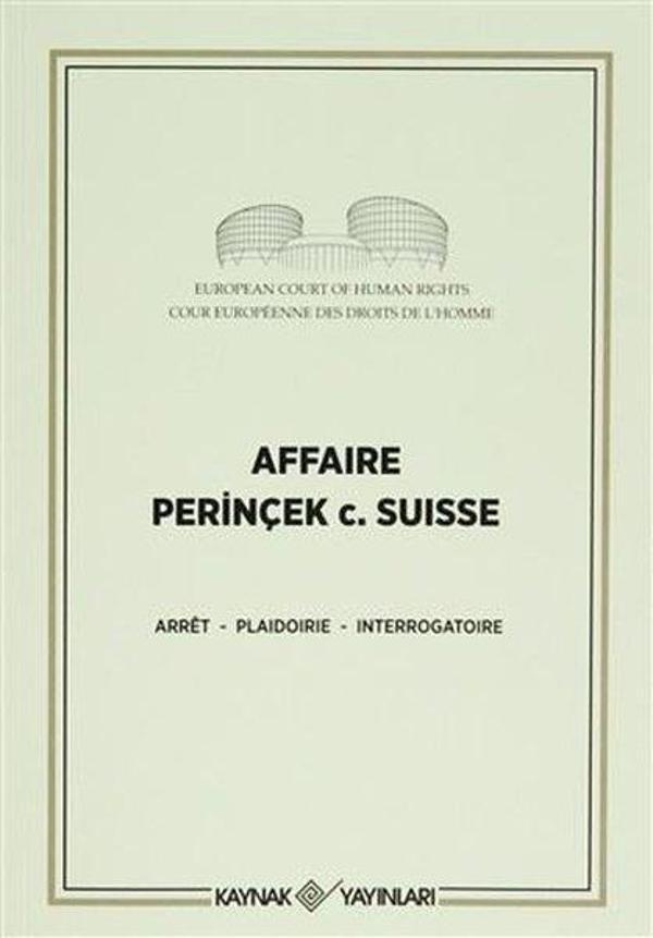 Affaire Periçek c.Suisse - Kaynak Yayınları - Image 1