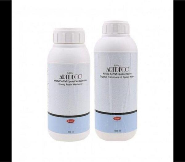 Artdeco Kristal Şeffaf Epoksi Reçine Seti (1000 Ml + 500 Ml) - Image 1