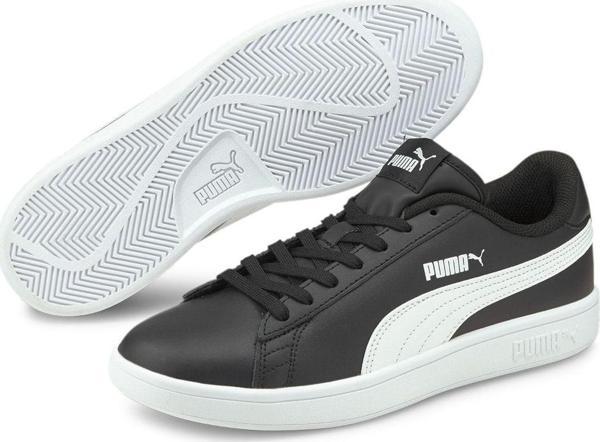 Puma Smash V2 L Siyah Beyaz Unisex Deri Sneaker 100323982 - Image 1