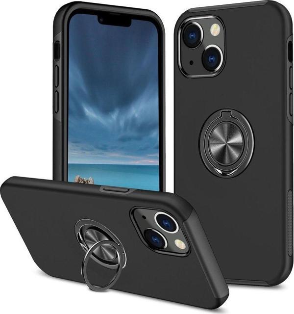 Apple iPhone 13 Kılıf Soft Tasarım Elit Yüzüklü Lüx Kapak - Image 1