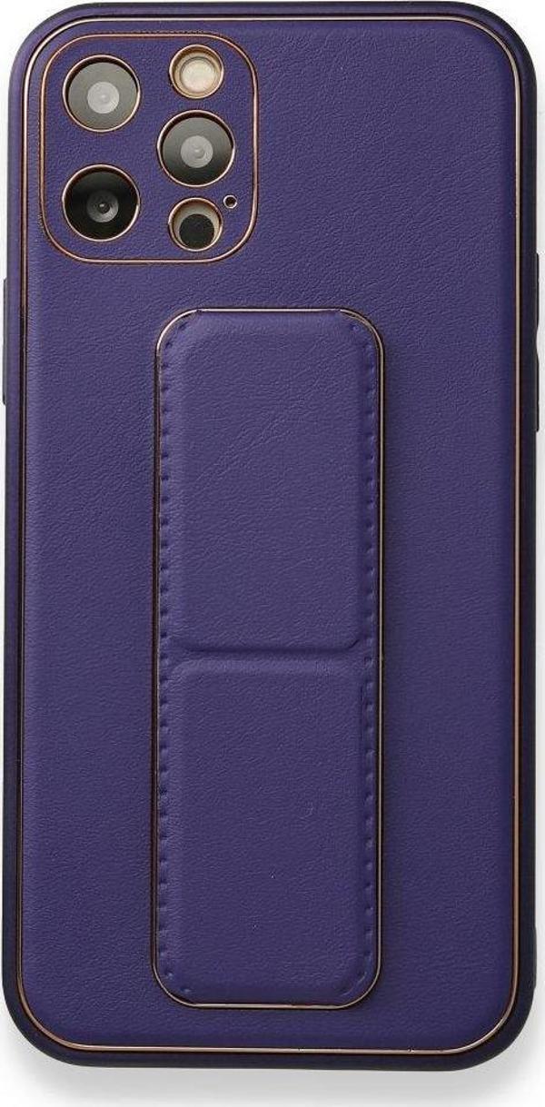 Apple iPhone 12 Pro Kılıf Yatay ve Dikey Standlı Kamera Lens Korumalı Deri Coco Stand Kapak - Image 1