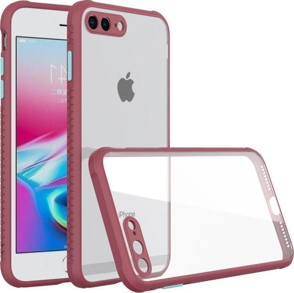 Apple iPhone 7 Plus Kılıf Köşeler Airbag Özellikli Arkası Sert p.c Kenarı Silikon Miami Kapak - Image 1