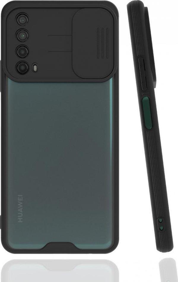 Huawei P Smart 2021 Kılıf Darbelere Dayanıklı Kamera Koruma Sürgülü Platin Kapak - Image 1