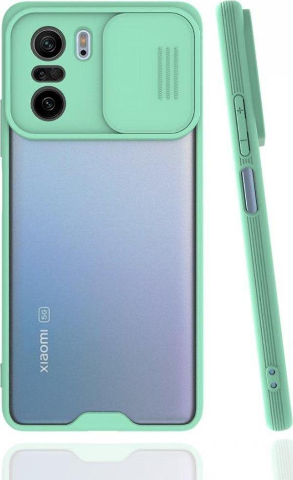 Xiaomi Redmi K40 Pro Kılıf Darbelere Dayanıklı Kamera Koruma Sürgülü Platin Kapak - Image 1