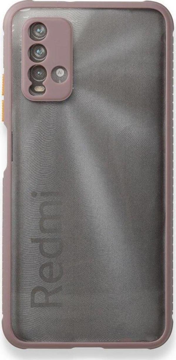Xiaomi Redmi Note 9 4G Kılıf Köşeler Airbag Özellikli Arkası Sert p.c Kenarı Silikon Miami Kapak - Image 1