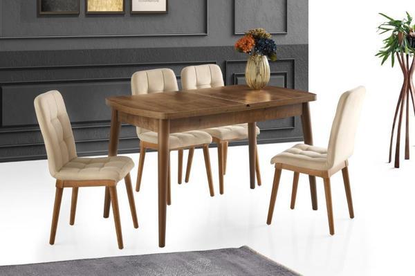 Kelebek Açılır MDF Mutfak Masa Sandalye Takımı 75x130cm - Image 1