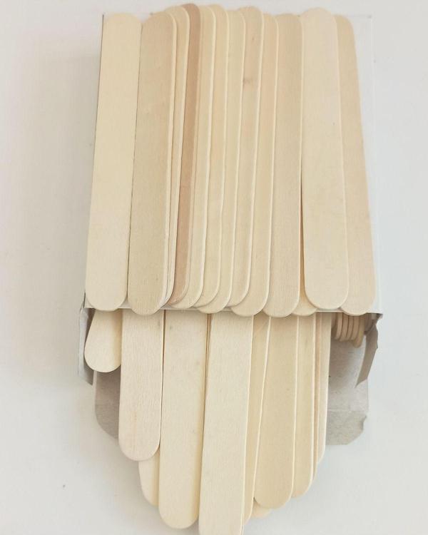 100 Lük Abeslang Tahta Dil Çubuğu Basacağı - Ağda Spatulası, Spatula - Image 1