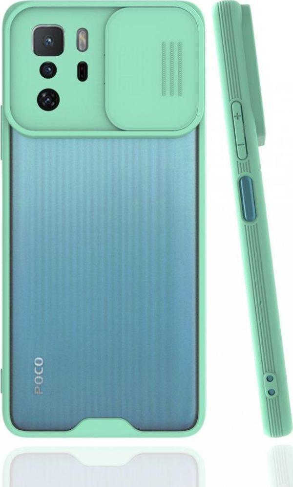 Xiaomi Poco X3 GT Kılıf Darbelere Dayanıklı Kamera Koruma Sürgülü Platin Kapak - Image 1