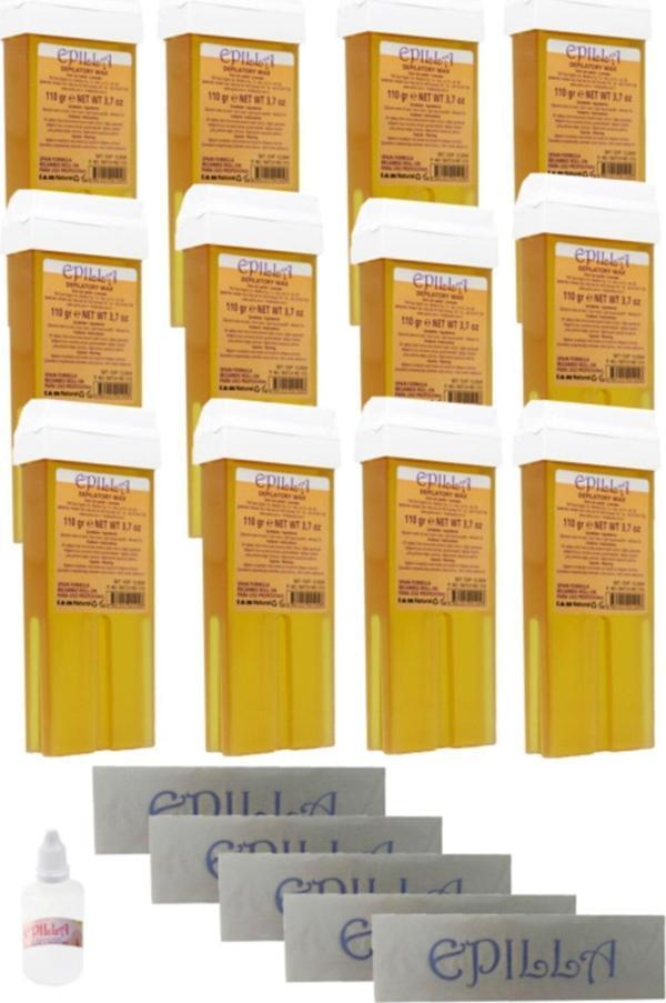 Roll On Sir Ağda Kartuş Naturel 12 Adet-5 Paket Ağda Bezi Ve Ağda Yağı Hediye - Image 1