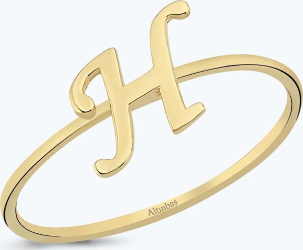 Altın H Harfi Yüzük - Image 1
