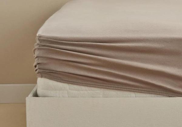 Karaca Home Basıc Bej Fitted Çift Kişilik Çarşaf 160x200x30cm - Image 1